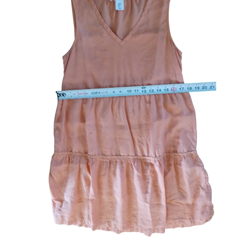 Lucky Brand Womens XS Orange Boho Sleeveless V Neck Tiered Sundress‎ Size XS - Picture 10 of 11